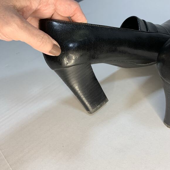 Franco Sarto Rosalie Womens Heels Sz 8 M Black Academia Witchy 3.25" Block Heel - Picture 13 of 16